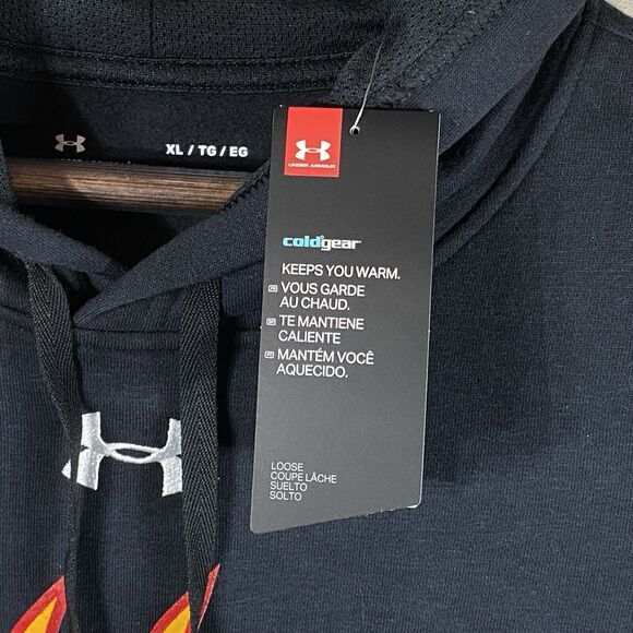 Under Armour Mens Hustle Fleece Hoodie Castle View Lacrosse Sweatshirt Size XL - Picture 7 of 13